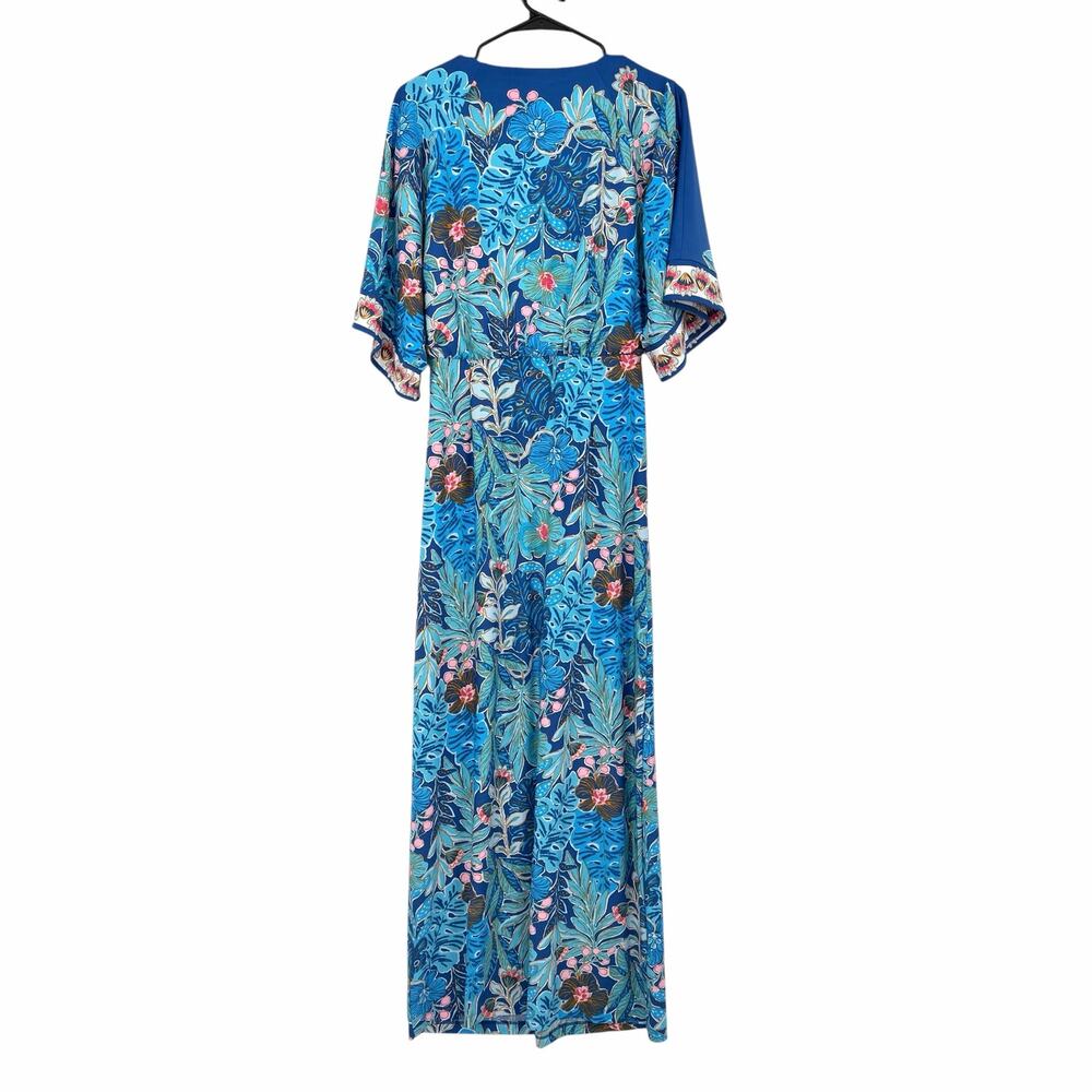 NWT Lilly Pulitzer Adalyn Maxi Dress Size 8 Starlight Navy Best Fronds Forever - Picture 8 of 14